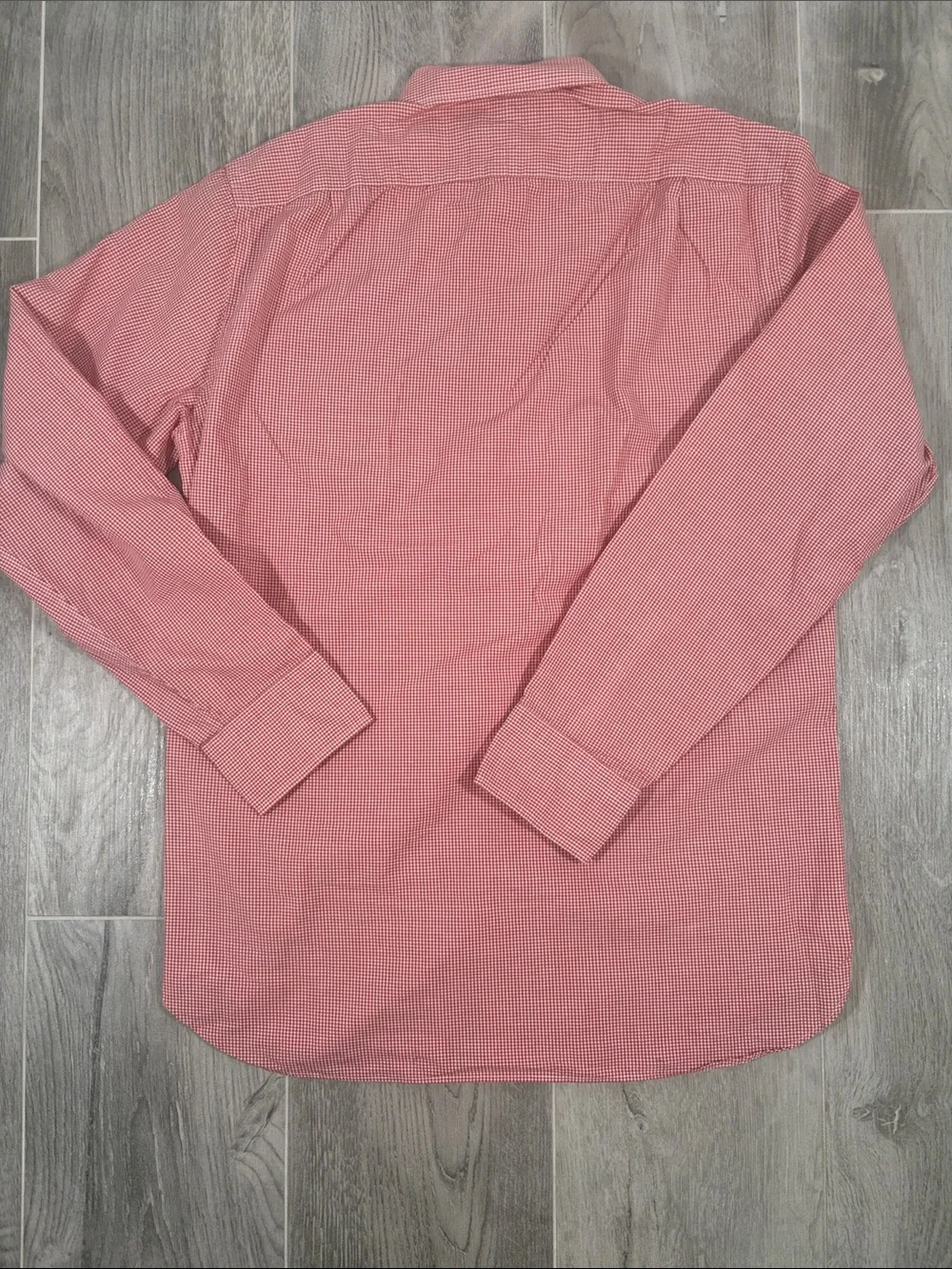J.Crew Ludlow Slim Dress Shirt M Red Gingham Linen